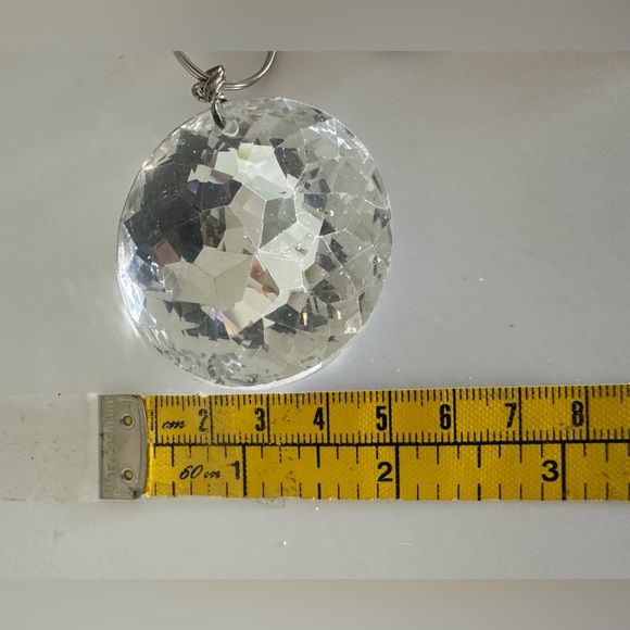 Key Chain w/ Crystal, Rhinestone Cross, Braided Rope - Picture 9 of 11